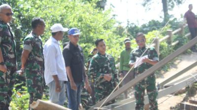 Tim Audit Wasrik Itdam III/Siliwangi Tinjau Pembangunan Jembatan di Wilayah Kodim 0616/Indramayu