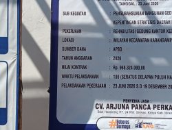 Bikin Penasaran! Rehabilitasi Kantor Kecamatan Karangampel Hampir Rampung, Warga Beri Apresiasi untuk Bupati dan CV ARJUNA PANCA PERKASA