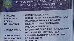 Direksi Keet Proyek Rehabilitasi Jalan Sambimaya-Tugu Rp1,438 Miliar Tidak Ada dan Mutu Pekerjaan Disorot