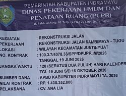 Direksi Keet Proyek Rehabilitasi Jalan Sambimaya-Tugu Rp1,438 Miliar Tidak Ada dan Mutu Pekerjaan Disorot
