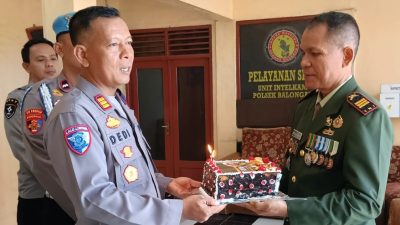 Danramil 1601/Indramayu Sampaikan Ucapan Selamat HUT Bhayangkara ke-80 kepada Polsek Indramayu dan Polsek Balongan