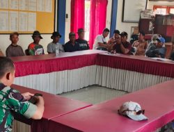 Koramil 1609 Juntinyuat Gelar Rapat Koordinasi Penanganan Kekeringan Sawah Blok Klampean Desa Juntiweden