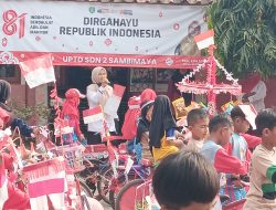 Semangat Kemerdekaan Membara! Sepeda Santai UPTD SDN 2 Sambimaya Meriah, Siswa hingga Wali Murid Berebut Hadiah Undian
