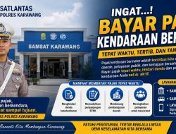 Satlantas Polres Karawang Imbau Masyarakat Taat Bayar Pajak Kendaraan Tepat Waktu