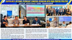 Kapolres Bitung Perkuat Sinergi dengan KPU dan Partai Politik untuk Verifikasi yang Transparan