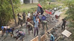 Perkuat Konektivitas Desa, Kodim 0616/Indramayu Rampungkan Pembangunan Jembatan Beton Garuda  ​