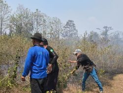 Kebakaran Lahan Perhutani di Gantar Berhasil Dipadamkan, Babinsa dan Warga Bergerak Cepat