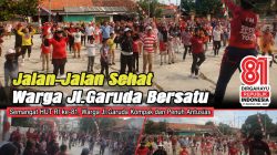 HUT ke-81, Warga Jl. Garuda Meriahkan Kemerdekaan dengan Senam Bersama dan JJS