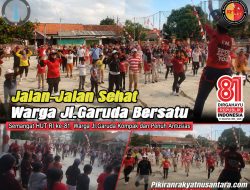 HUT ke-81, Warga Jl. Garuda Meriahkan Kemerdekaan dengan Senam Bersama dan JJS