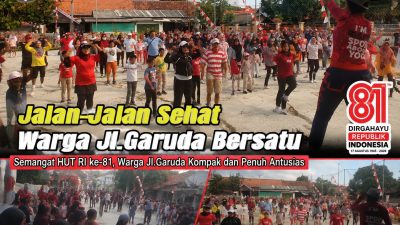 HUT ke-81, Warga Jl. Garuda Meriahkan Kemerdekaan dengan Senam Bersama dan JJS