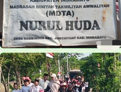 Semarak HUT RI ke-81, MDTA Nurul Huda Sambimaya Gelar Jalan Santai Penuh Semangat