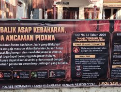 Bukan Sekadar Spanduk, Polsek Juntinyuat Ajak Warga Indramayu Cegah Kebakaran dan Lindungi Lingkungan