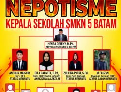 Dugaan Nepotisme Di SMKN 5 Batam Disorot,FRIC Kepri Dorong Rdp Ke DPRD Kepri