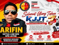 Ketua LSM BIN DPD Jatim Ucapkan Selamat HUT ke-7 KJJT Indonesia, Dorong Pers Semakin Profesional dan Berintegritas