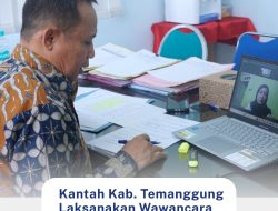 Kantah Kab. Temanggung Melaksanakan Wawancara Peserta MagangHub