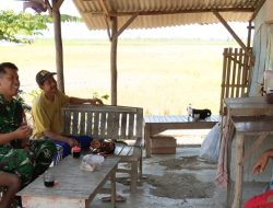 Komsos di Balongan, Babinsa Ingatkan Warga Soal Kebersihan dan Ancaman Kebakaran Musim Kemarau