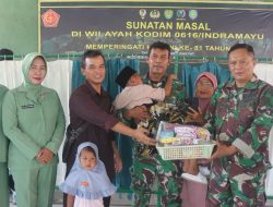 Sambut HUT TNI ke-81, Puluhan Anak Jalani Khitanan Massal di Makodim Indramayu