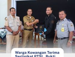 Warga Kowangan Terima Sertipikat PTSL,Bukti Kepemilikan yang Sah