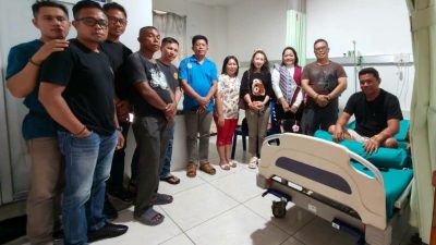 Kapolres Boltim Besuk Anggota yang Dirawat di Rumah Sakit Kinapit