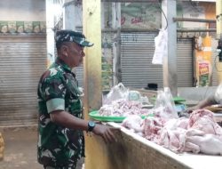 Koramil Sukagumiwang Monitoring Harga Sembako di Pasar Desa Tulungagung