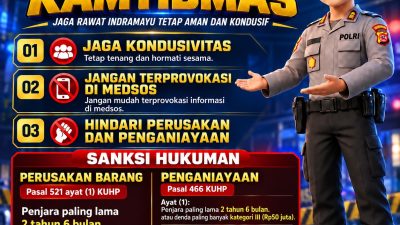 Polres Indramayu Ingatkan Warga: Jangan Terprovokasi, Perusakan dan Penganiayaan Ada Sanksi Hukumnya