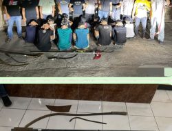 10 Senjata Tajam Ditemukan, 12 Remaja Diamankan dari Kawasan Sudimampir