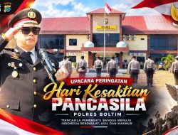 Polres Boltim Gelar Upacara Hari Kesaktian Pancasila Teguhkan Nilai Persatuan