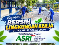 Ditpolairud Polda Sulut Gelar Aksi Bersih Lingkungan, Dukung Gerakan Indonesia Lebih Bersih
