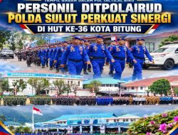 Ditpolairud Polda Sulut Berpartisipasi dalam Upacara HUT ke-36 Kota Bitung