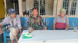 Komsos di Desa Sukareja, Koramil 1601/Indramayu Imbau Warga Waspadai Kebakaran dan Jaga Pengairan Sawah