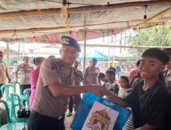 Ditpolairud Polda Sulut Salurkan Bantuan Perlengkapan Sekolah bagi Anak Korban Kebakaran di Bitung