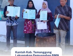 Kantah Kab. Temanggung Laksanakan Pemusnahan BMN untuk Tertib Administrasi